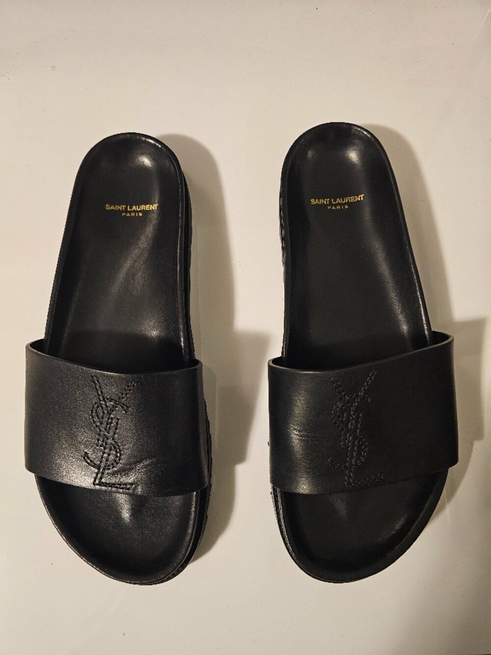 Saint Laurent Paris YSL Jimmy Slide Sandals. $140